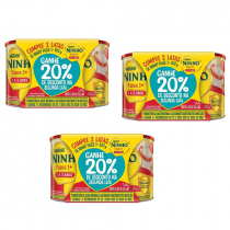 3 Kits Ninho Fases 1+ 800g 2 Unidades cada