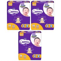 3 Pacotes Fralda Cremer Baby Hiper M 68 unidades cada