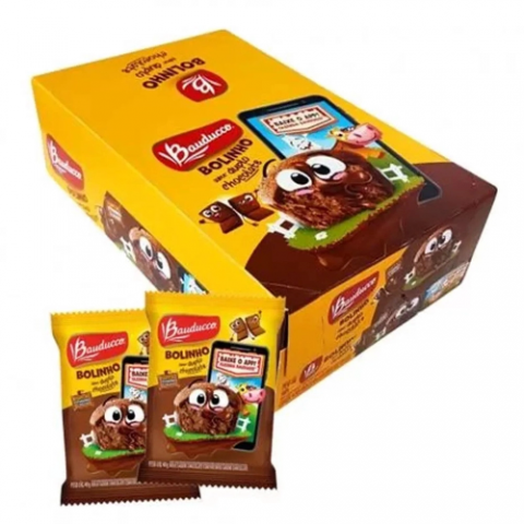 Bolinho Chocolate Recheado com 14 unidades 40g – Bauducco