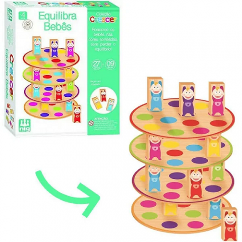 Brinquedo Educativo De Madeira Equilibra Bebês – Nig Brinquedos