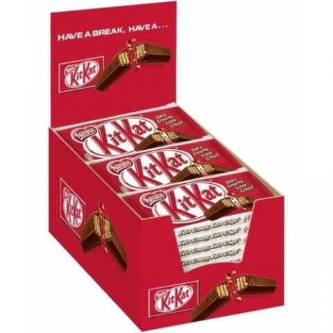 Caixa 24 unidades Chocolate Kit Kat Ao Leite – Nestlé