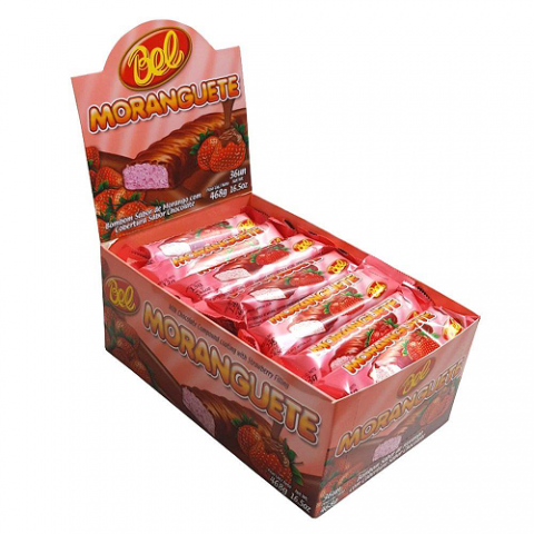 Chocolate Recheado Moranguete com 36 unidades – Bel