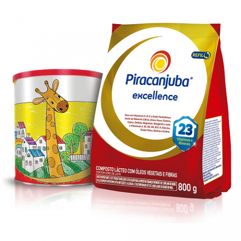 Composto Lácteo Piracanjuba Excellence 800g + Lata Colecionável Sortida