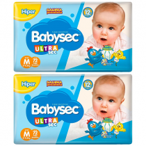 Fralda Babysec UltraSec Galinha Pintadinha M 144 Unidades