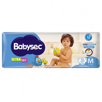 Fralda Babysec Ultrasec Galinha Pintadinha M 26 unidades