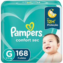 Fralda Pampers Confort Sec G 168 Unidades