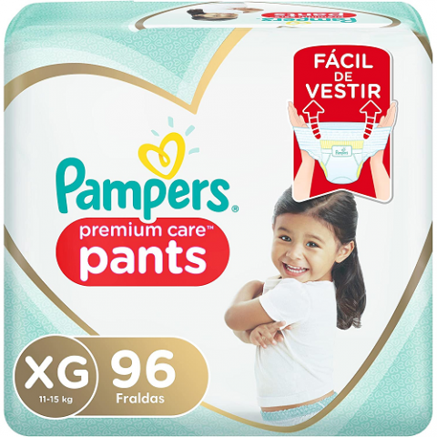 Fralda Pampers Pants Premium Care XG 96 unidades