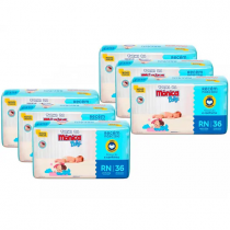 Kit Fralda Turma da Mônica Baby RN 216 Unidades