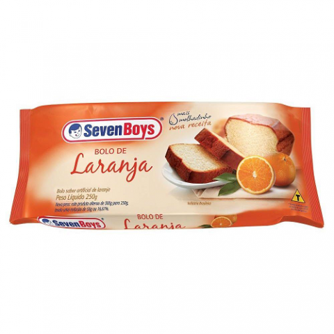 Bolo Sabor Laranja Seven Boys 250g