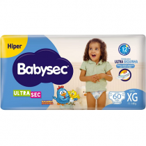 Fralda Babysec Galinha Pintadinha XG 60 unidades