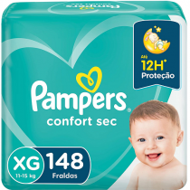 Fralda Pampers Confort Sec XG 148 Unidades