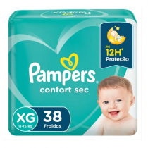 Fralda Pampers Confort Sec XG 38 Unidades
