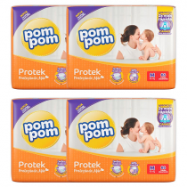 Fralda Pom Pom Derma Protek M 344 Unidades