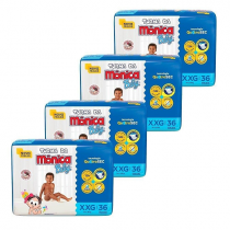 Fralda Turma da Mônica Mega XXG 144 Unidades