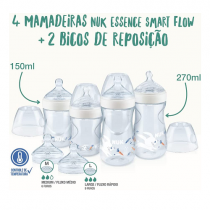 Kit Starter Mamadeiras e Bicos Anticólica Essence Smart Flow