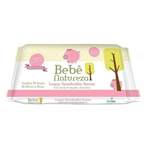 Lenço Umedecido Bebê Natureza Suave Perfume 50 Unidades