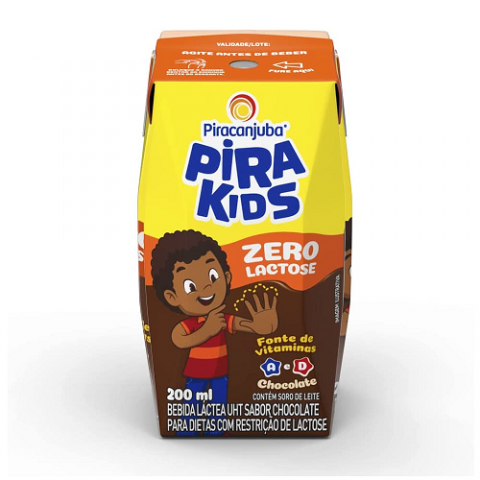 Achocolatado Zero Lactose Pirakids 200ml