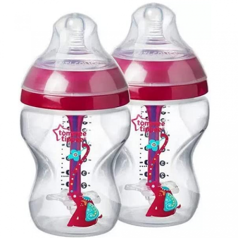 2 Mamadeiras Tommee Tippee Advanced Anti-cólica 260ml Rosa
