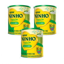 3 Latas Ninho Fases 3+ Nestlé 800g cada
