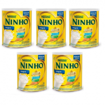5 Latas Leite Em Pó Ninho Integral 380g
