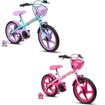 Bicicleta Infantil Aro 16 Fofys Rosa ou Lilas