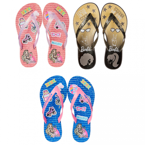 Chinelo Barbie Faces Grendene Kids