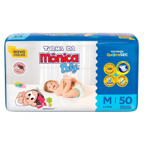 Fralda Turma da Mônica Baby M 50 Unidades