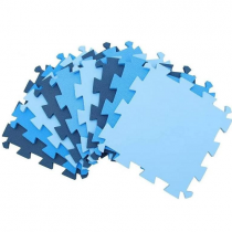 Kit 10 Placas Tapete Tatame EVA 50x50x1cm 10mm Azul