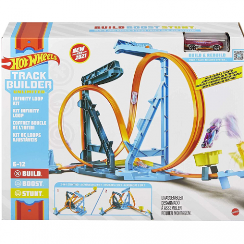 Pista Hot Wheels Track Builder Kit Infinity Loop