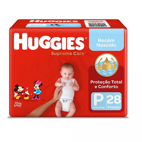 Fralda Huggies Supreme Care P 28 unidades
