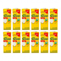 Kit Leite Integral Ninho 1L 12 Unidades