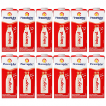 12 Unidades Leite UHT Integral Piracanjuba 1 Litro