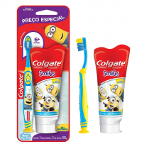Kit Escova De Dente + Creme Dental Colgate Minions 2 Unidades