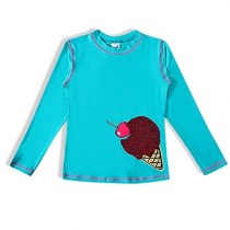 Camiseta Manga Longa Sorvete Kids Proteção UV50+