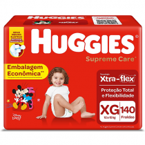 Fralda Huggies Supreme Care XG 140 unidades