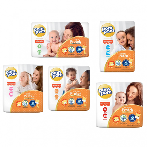 Fralda Pom Pom Derma Protek
