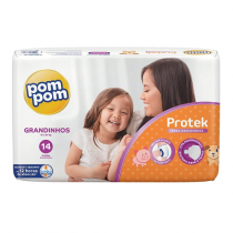 Fralda Pom Pom Protek Grandinhos 14 Unidades