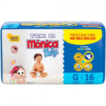 Fralda Turma da Monica Baby G 16 Unidades
