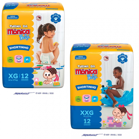 Fralda Turma da Mônica Baby Shortinho Jumbinho