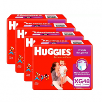 Kit Fraldas Huggies Roupinha Supreme Care XG 192 Unidades