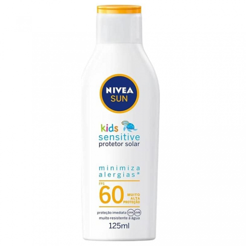 Protetor Solar Nivea Sun Kids Sensitive FPS60 125ml