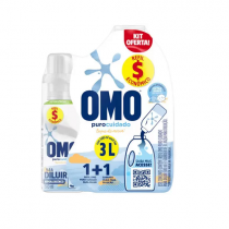 Sabão Líquido Omo Puro Cuidado para Diluir 500ml + Garrafa para Diluir