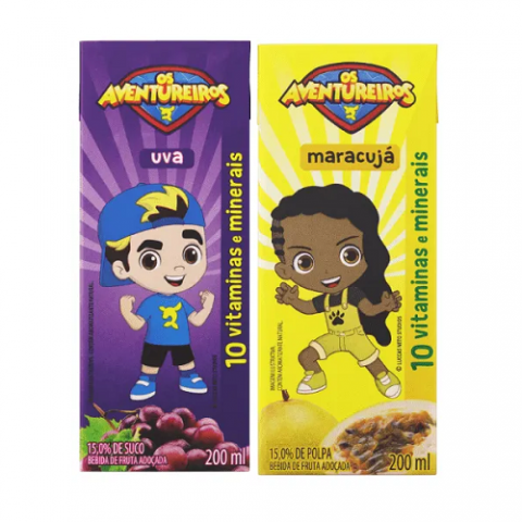 Aventureiros Suco De Maracujá ou Uva 200ml