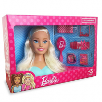 Busto da Barbie Hair Styling com Acessórios Pupee