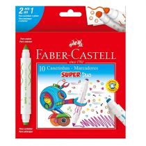 Canetinha Hidrográfica Super Duo Faber-Castell 10 Cores