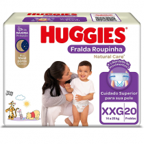 Fralda Huggies Natural Care Roupinha XXG 20 Unidades