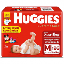 Fralda Huggies Supreme Care M 196 Unidades