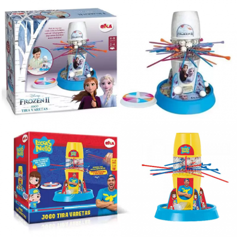 Jogo Tira Varetas Luccas Neto ou Frozen 2 Elka