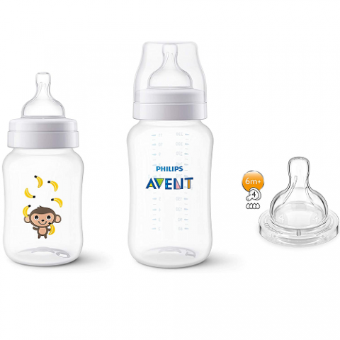 Kit Mamadeira Anti-Colic Macaco Philips Avent