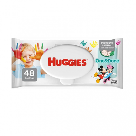 Lenços Umedecidos Huggies One & Done 48 Unidades